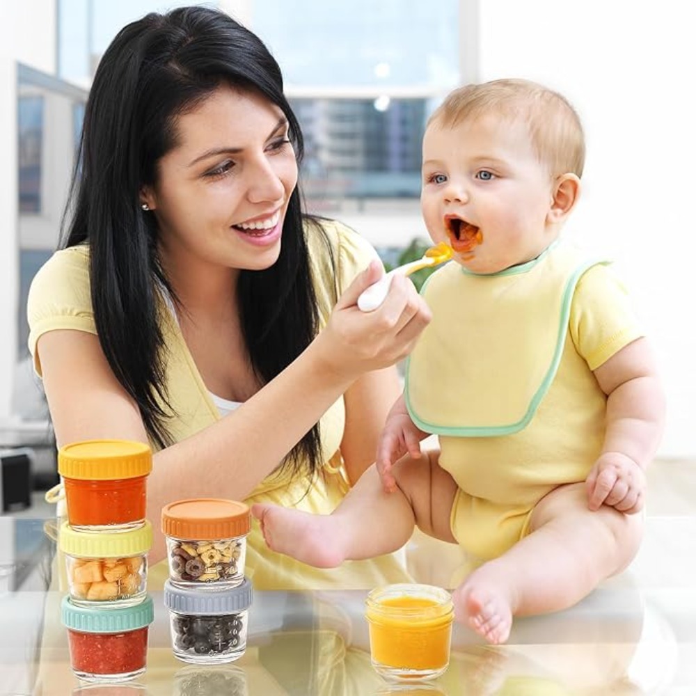 Baby Food Jars - Set di 6 Barattoli in Vetro