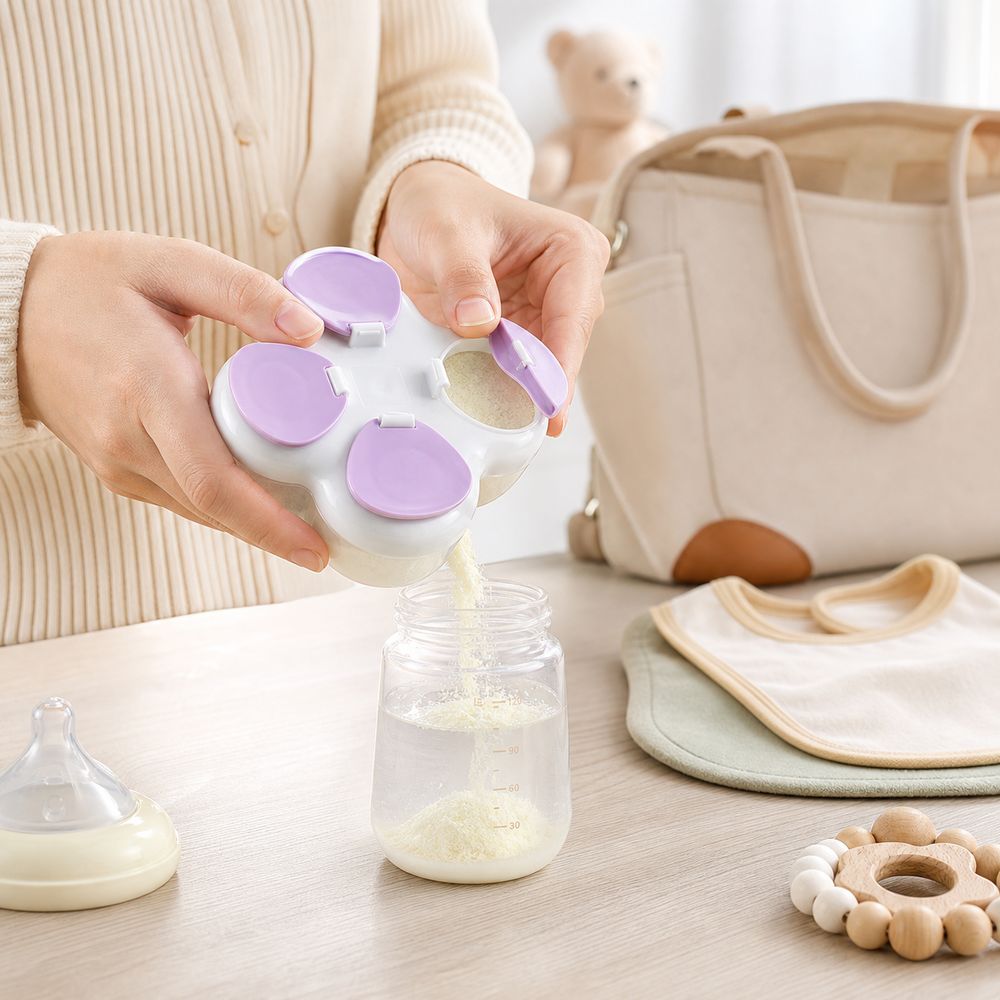 Baby Food Container - Dispenser per Formula con 4 Scomparti,