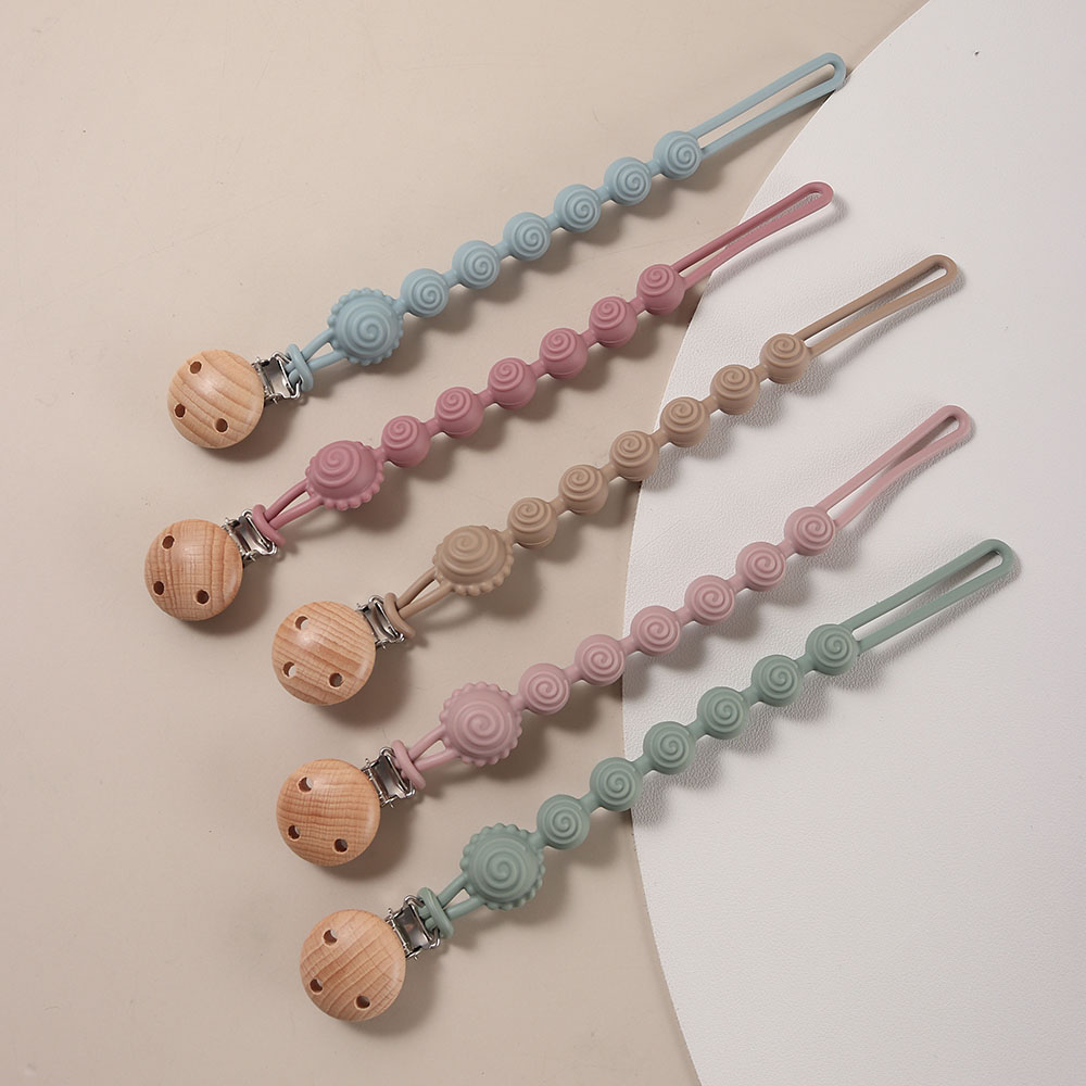 Baby Food Teether - Clip per Ciuccio in Silicone, Catena