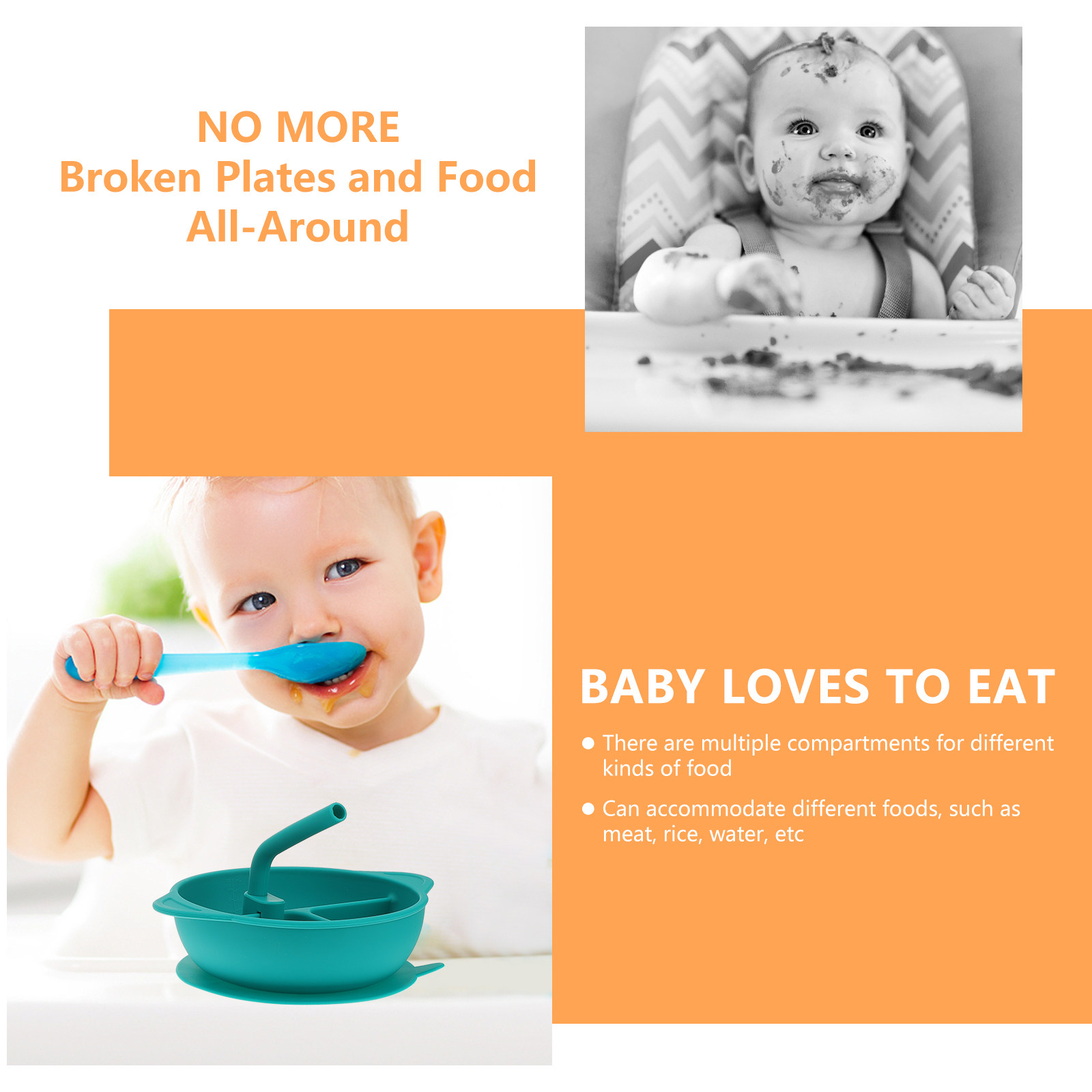 1 Pezzo Piatto in Silicone Ant - Baby Food Dessert recensione e prezzo