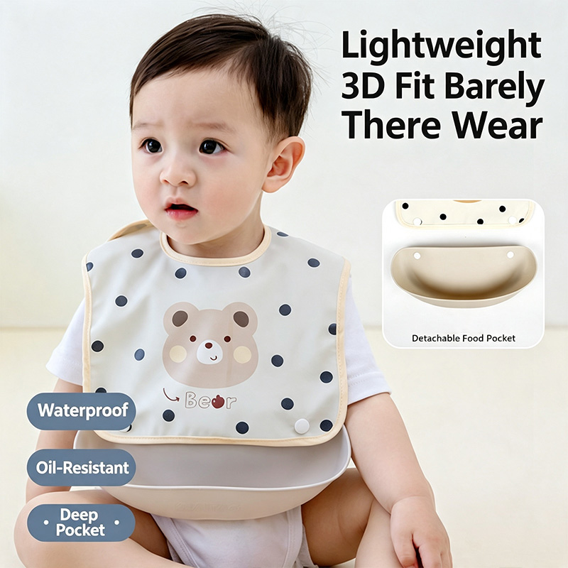 Bavaglino per Neonati Rimovibi - Baby Food Apron recensione e prezzo