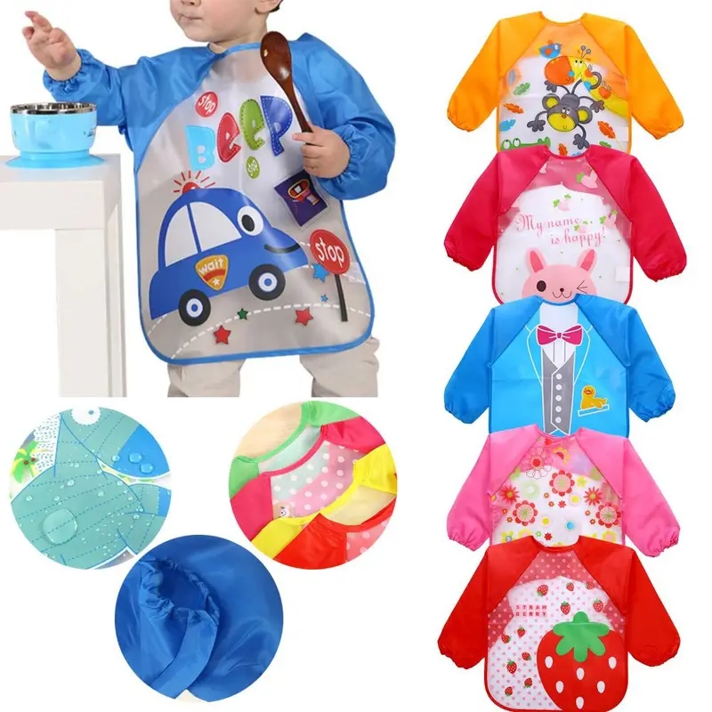 Bavaglini per bambini a manich - Baby Food Apron recensione e prezzo